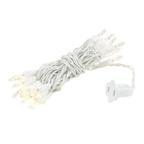 Novelty Lights 20 Light Clear Christmas Craft Mini Light Set, White Wire, 8' Long
