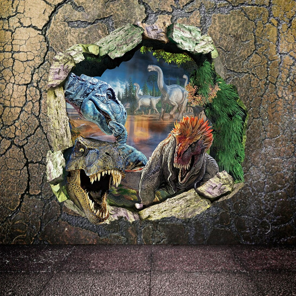 Wayren USA Jurassic Park Dinosaur 3D View Wall Sticker Vinyl Art Decal Kids Home Décor - Walmart