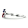 thumbnail image 3 of Created Ruby and Created Sapphire Sterling Silver Butterfly Ring, 3 of 5