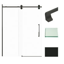 Transolid Tpbt608010c-J 80" High X 59" Wide Bypass Frameless Shower Door - Black