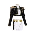 thumbnail image 5 of Pop Idol Halloween Costumes for Women, Fantasy Singer Group Cosplay Costume Black Outfit with 2 Pairs Earrings Waistband, for Halloween Carnival, 5 of 8