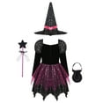 thumbnail image 2 of renvena Kids Girls Fancy Dress Up Fairy Tale Queen Princess Tutu Dress Outfit A Black 5-6, 2 of 7