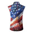 thumbnail image 5 of Domuza Men's 250 Anniversary Usa Shirts Usa Flag Pattern Casual Sleeveless Lapel Button Down Shirts Summer Trendy Comfortable Hawaiian Tops Black 2XL, 5 of 5