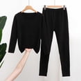 thumbnail image 2 of RXMEKW Pyjamas d'Été pour Femmes, Ensemble de Pyjama d'Hiver Chaud à Manches Longues et Couleur Unie pour Femmes, 2 of 6