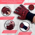 thumbnail image 2 of MQOUO  BBQ Gloves 1472°F Heat Resistant | Fireproof Mitts with Silicone Grip | Perfect for Men Who Love Barbecue, Grilling, Cooking, & Camping | 14'IN Food Grade Washable Kitchen Oven Mitts, 2 of 7