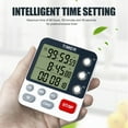 thumbnail image 4 of Cheers US Digital Triple Kitchen Timer, 3 Channels Countdown Up Timer, Cooking Timer, Stopwatch, Large Display, Adjustable Volume Alarm and Flashing Light with Magnetic Back, Stand, 4 of 7