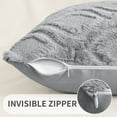 thumbnail image 3 of decorUhome Pack of 2 Throw Pillow Covers 16x16, Soft Plush Faux Wool Couch Pillow Covers, Grey (Pillow Cover Only, No Inserts Included), 3 of 7