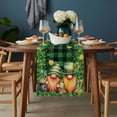 thumbnail image 2 of St. Patrick's Day Table Runner - 90 Inch Long, Kitchen Dining Table Runner Dresser Scarves, Lucky Shamrocks Harp Beer Farmhouse Plaid Farmhouse Decor for Coffee Tables Wedding Party Banquet, 2 of 8