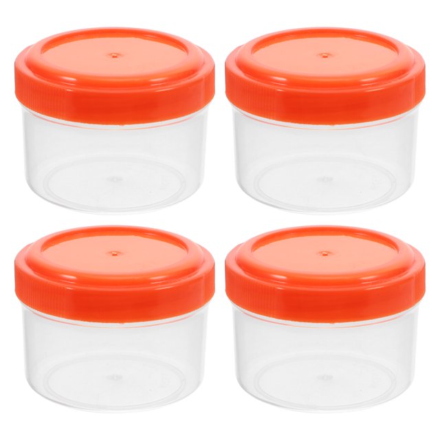 4pcs Salad Dressing Container Mini Portion Control Dressing Cups Small Sauce Containers PP Condiment Cups Mini Sauce Box with Lids for Meal Prep 50ml
