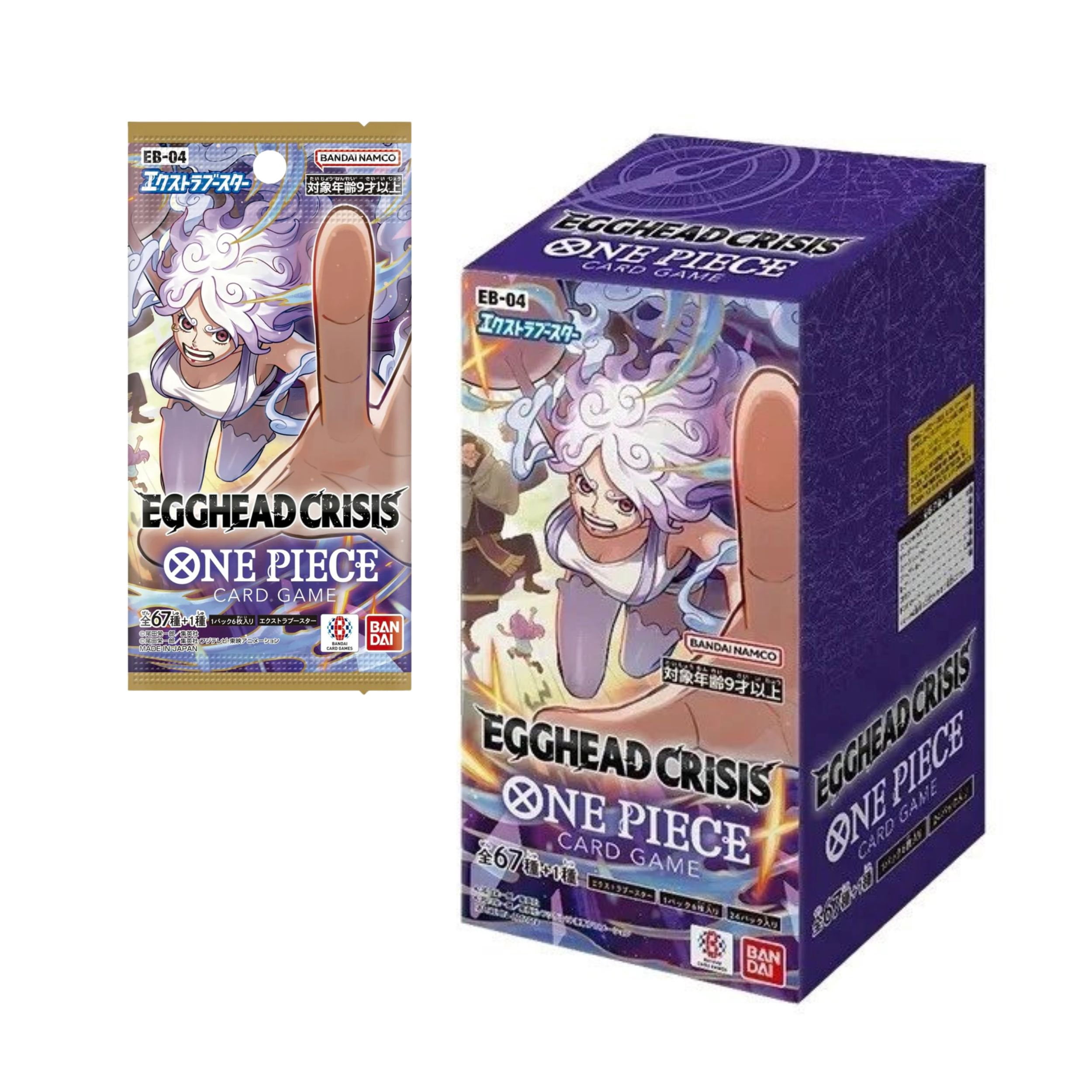 One Piece Card Game EB-04 Egghead Crisis Japanese Booster Box  144 Collectible Cards, Bandai