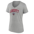 thumbnail image 2 of Women's Gray Liberty Flames Campus V-Neck T-Shirt, 2 of 3
