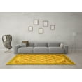 thumbnail image 3 of Ahgly Company Indoor Rectangle Abstract Yellow Modern Area Rugs, 7' x 9', 3 of 4