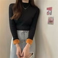 thumbnail image 3 of Suéter Para Mujer Cuello Alto Casual De Blusa Manga Largas, 3 of 8
