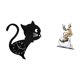thumbnail image 5 of Reloj de pared de acrílico con diseño de gato de dibujos animados, escultura decorativa moderna para sala de estar, mesa, centro de mesa, armario, com, 5 of 8