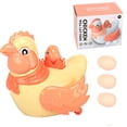 thumbnail image 2 of Juguete eléctrico para caminar gallina pato ponedora de huevos con luces sonido música para niños niñas, 2 of 7