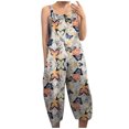 thumbnail image 2 of Mono informal suelto con estampado de tiras y bolsillos bonitos para mujer Pompotops qyievc1238, 2 of 4