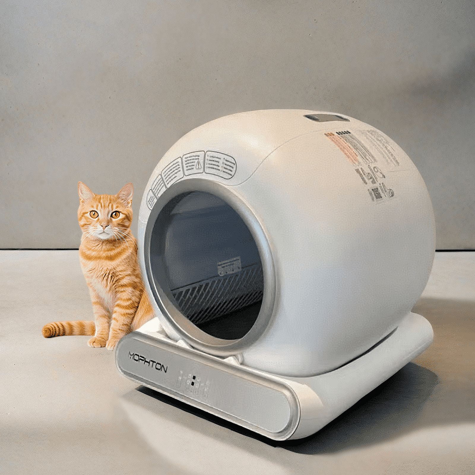 MOPHTION Automatic Cleaning 65L Large Litter Box with Bucket Trash Can, Removable Filter Chassis, Multi-Cat