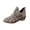 Gray, variant on Brown Women S Plus Size Leopard Print Splicing Thick Heel Ankle Boots With Secure Design For Outdoor Indoor