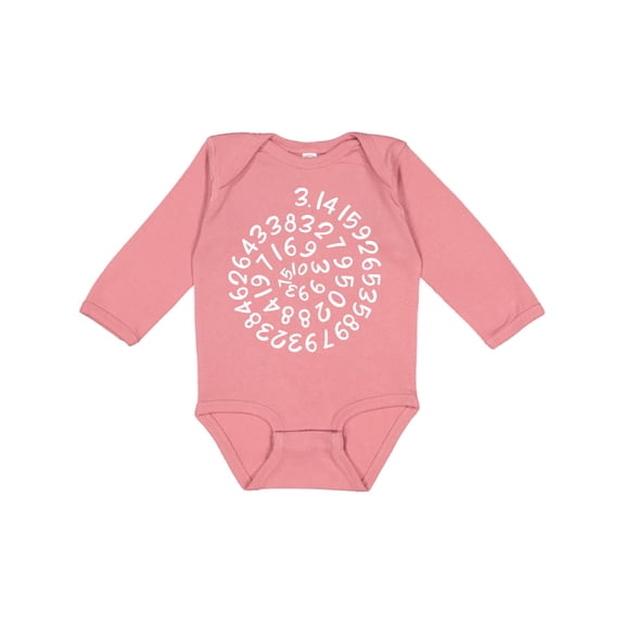 Inktastic Pi Day Pi Numerals in Spiral Boys or Girls Long Sleeve Baby Bodysuit