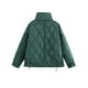 thumbnail image 3 of Chaqueta acolchada ligera con cuello levantado para mujer, abrigo con cremallera, Parka acolchada corta de algodón, ajuste suelto, Otoño e Invierno, 3 of 5