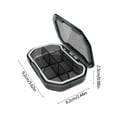 thumbnail image 3 of Travel Size Pill Organizer, 6-Compartment Waterproof Tablet Box, Small Portable Container for Pharmaceuticals, Vitamins, or Mini Jewelry, 3.62x2.44x0.98 inch, 3 of 6
