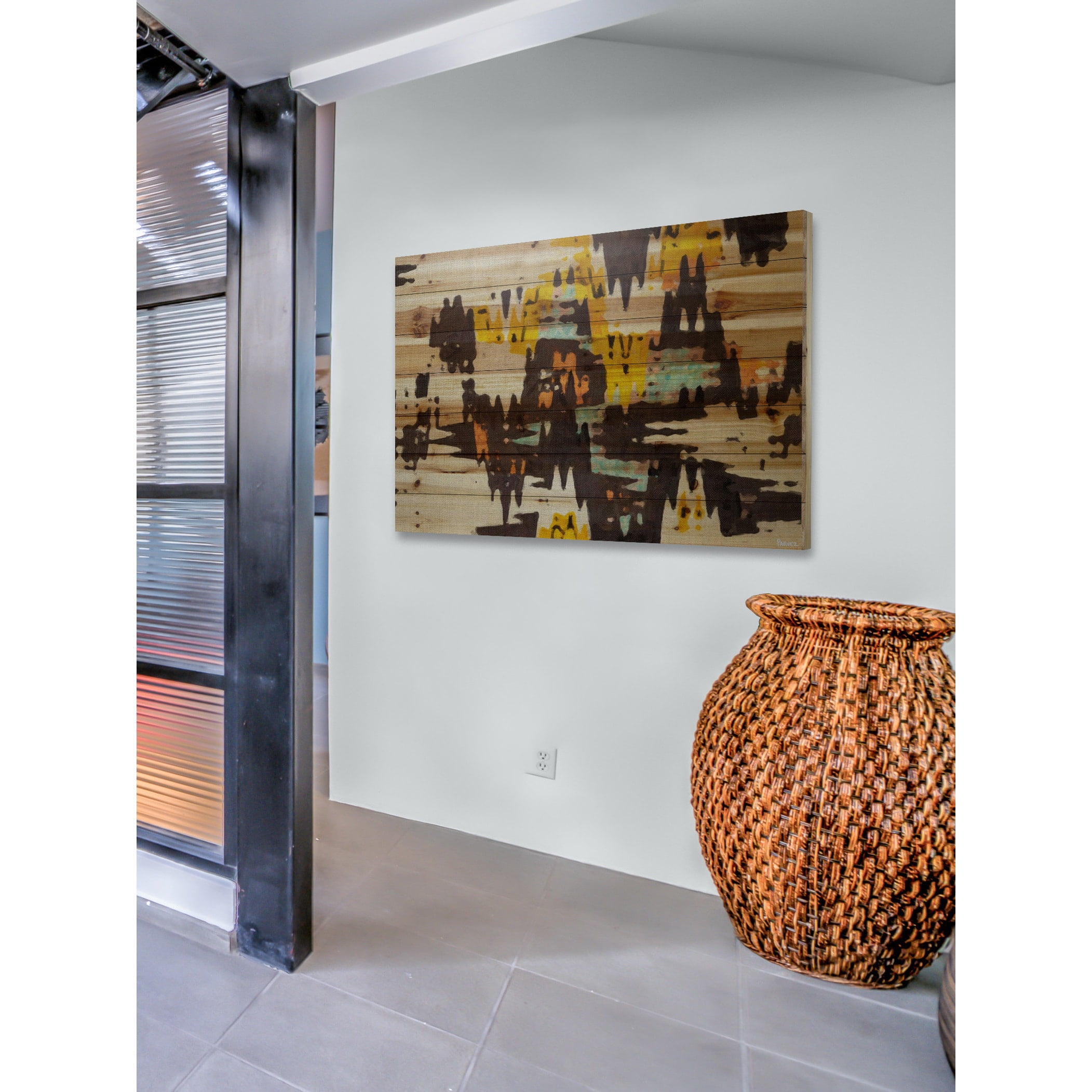 Parvez Michel Inc Parvez Taj - Scandinavian Wood Painting Print on Natural Pine Wood