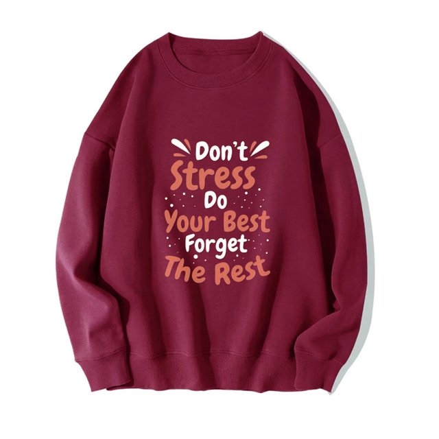 Chandails à Capuchon de Mode pour Femmes 2023 Mode Femme Imprimé Col Rond Manches Longues Chandails en Molleton Sans Capuche T-Shirt Hauts Amples Blouse 50 % de Rabais Liquidation Costumes Halloween/noël