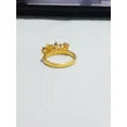 thumbnail image 2 of Lab Created Diamond 2Ct Round Women Crown Engagement Ring 14K Yellow Gold Plated 925 Sterling Silver, 2 of 3