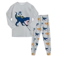thumbnail image 3 of Gubotare Boys Pajamas 100% Cotton Planet Pjs Toddler 2 Piece Sleepwear Kids Clothes Set Size 3t -10t (Blue, 5-6 Years), 3 of 8