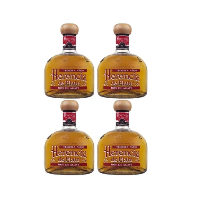 Pack de 4 Tequila Herencia De Plata Añejo 750 ml Herencia De Plata Añejo