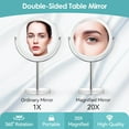 thumbnail image 6 of B Beauty Planet Magnifying Mirror 20x,360° Roration, 1X/20X Double Sided Vanity Tabletop Mirror,Transparent, 6 of 9