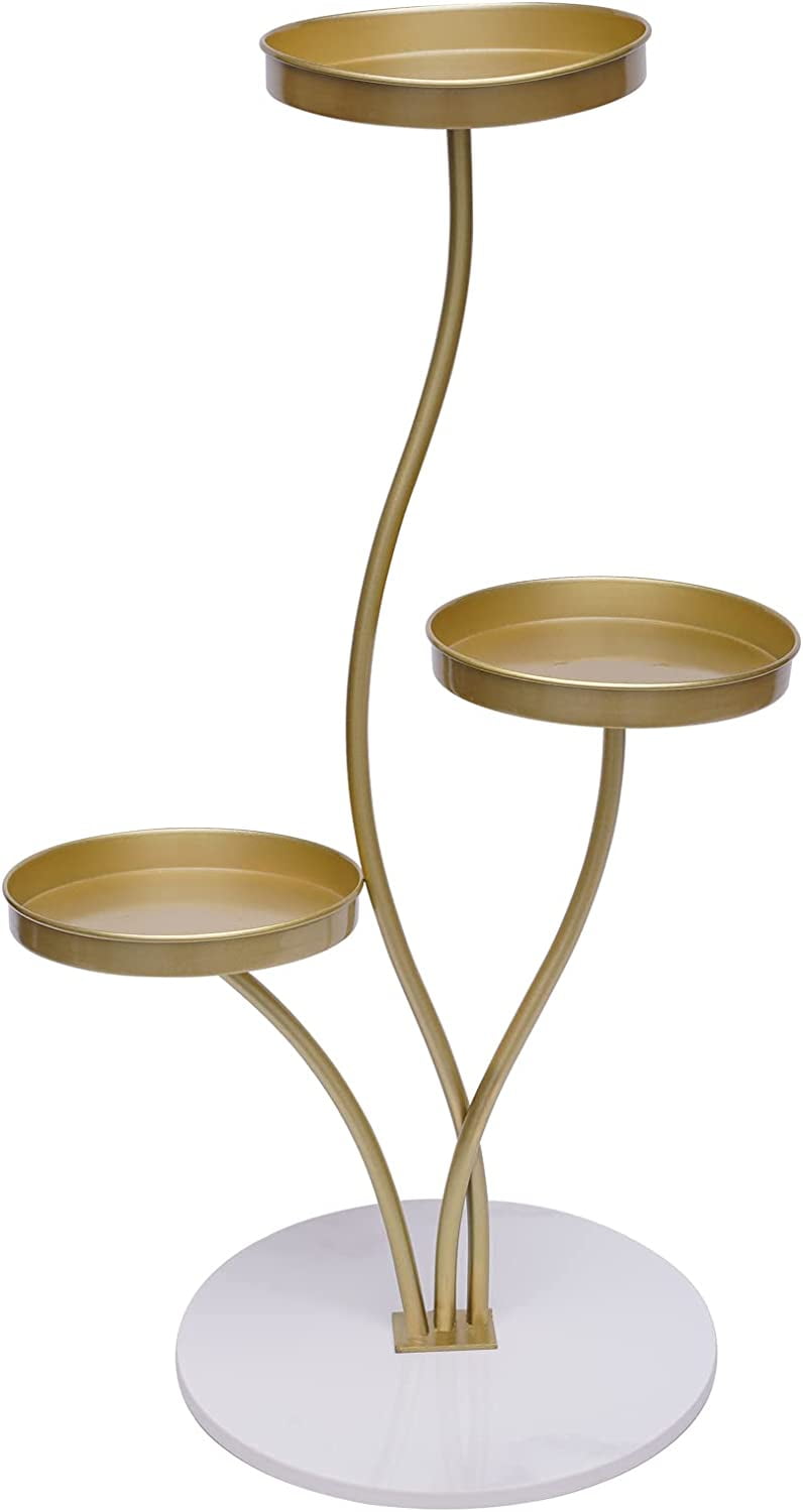 MONIPA 3 Tier Metal Tall Flower Pot Holder Stands Shelves for Plants