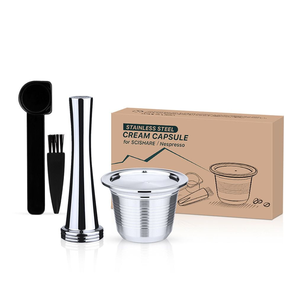 Bar Tamper Espresso Coffee Spoon Brush Reusable Pods Coffee Pod Holder