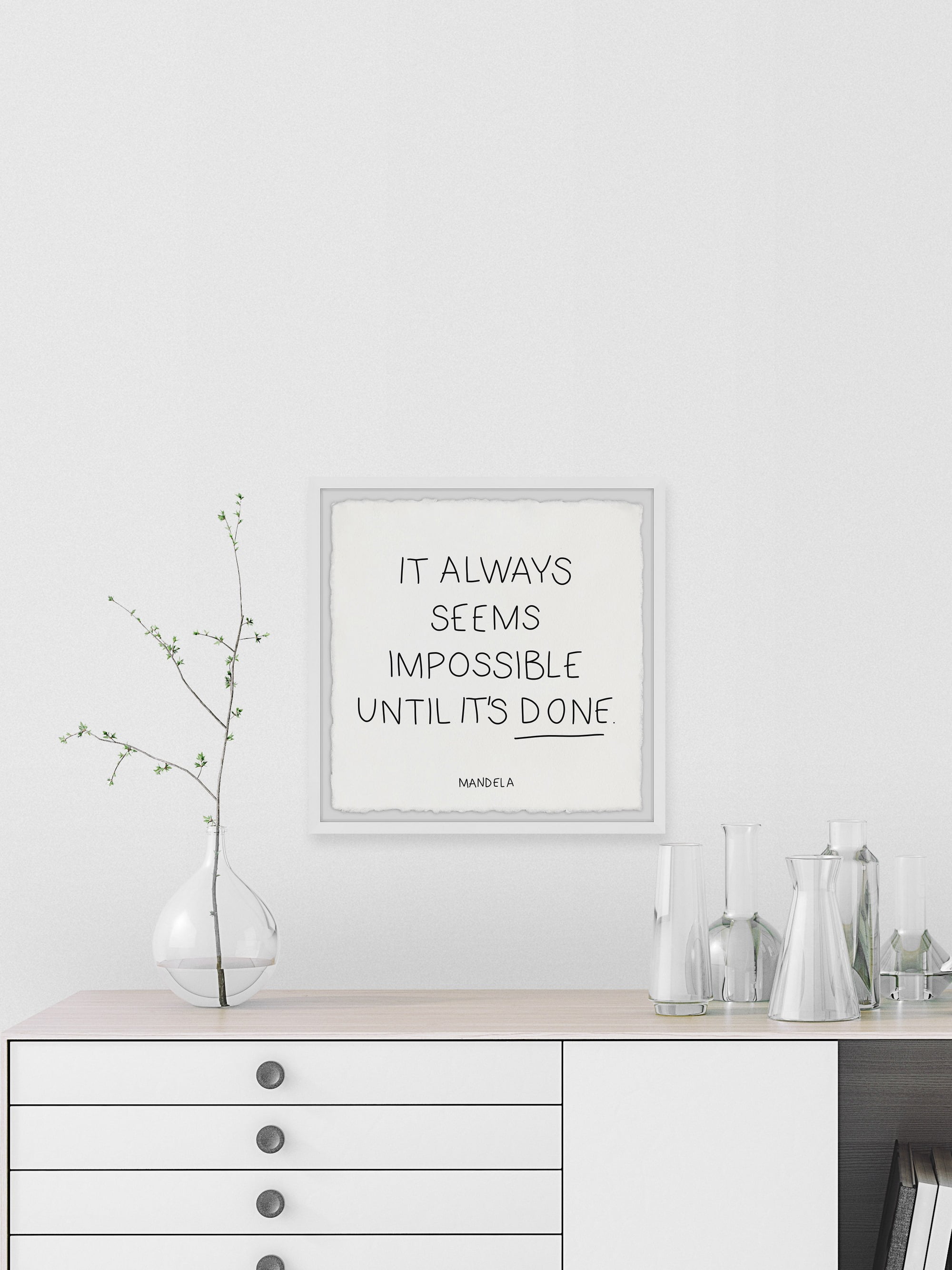 Nothings Impossible 18.00 in x 18.00 in Framed Painting Art Prints, by Marmont Hill