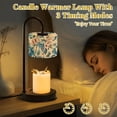 thumbnail image 4 of Candle Warmer Lamp with Timer Dimmer Vintage floral seamless Spring flowers Blue white Chinoiserie Candle Lamp Warmer for Jar Candle with 4 Bulbs Gifts for Women House Warming Gifts, 4 of 8