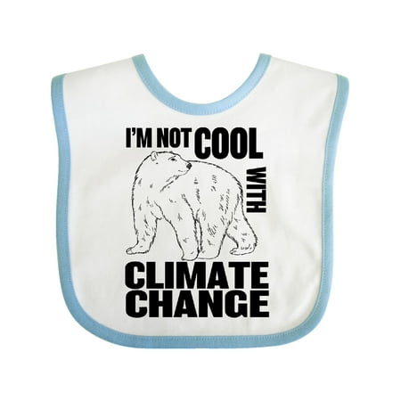 

Inktastic I m Not Cool with Climate Change Polar Bear Gift Baby Boy or Baby Girl Bib