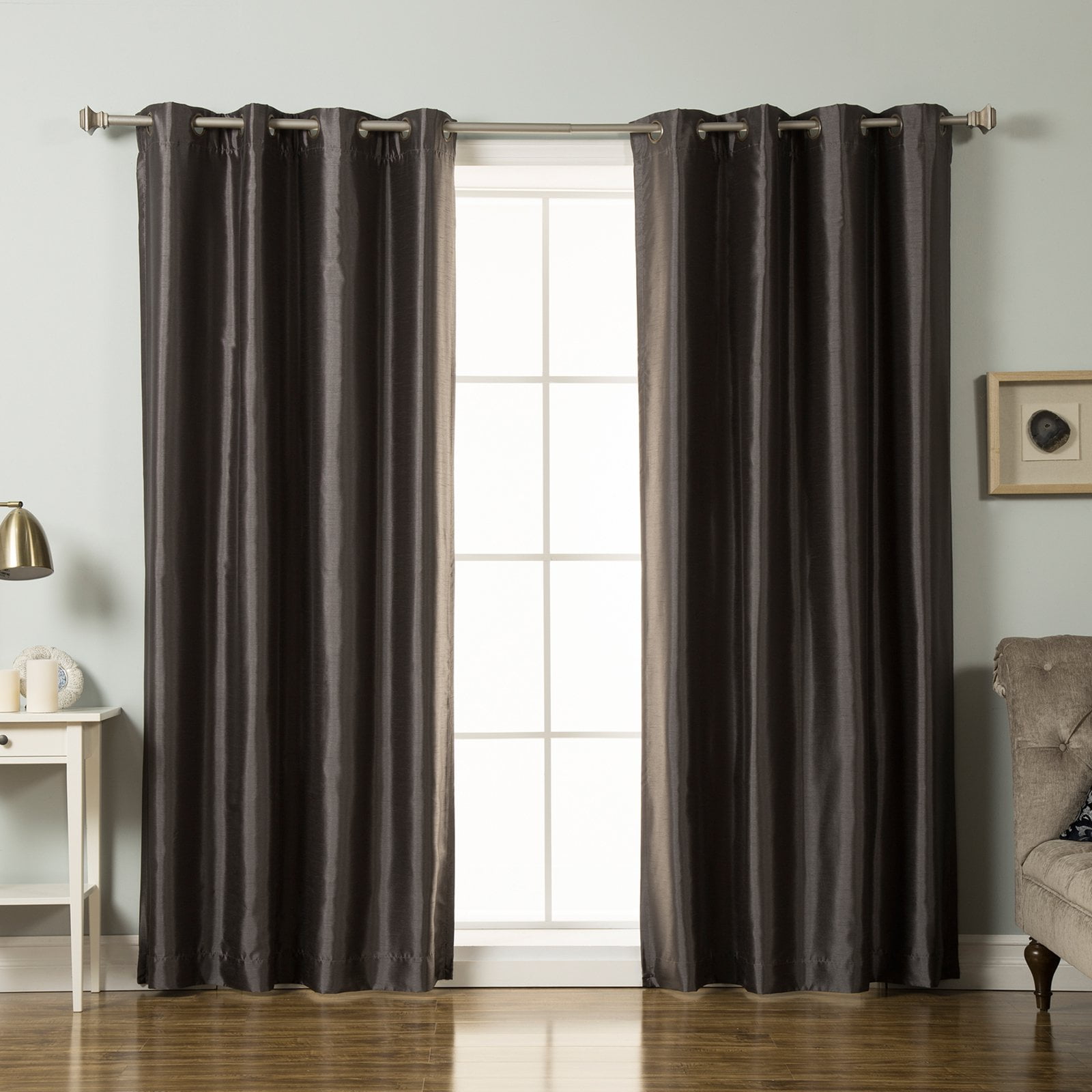Best Home Fashion Faux Silk Blackout Curtains Walmart Com Walmart Com
