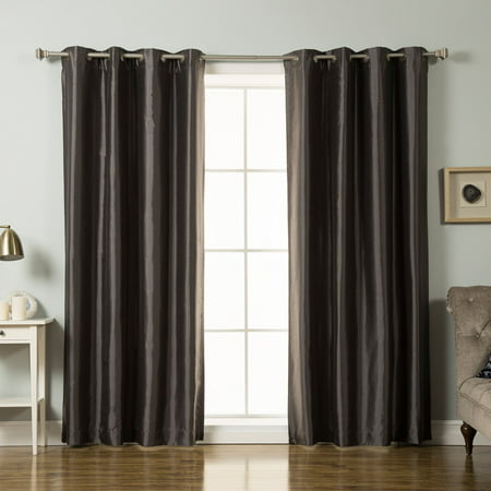Best Home Fashion Faux Silk Blackout Curtains