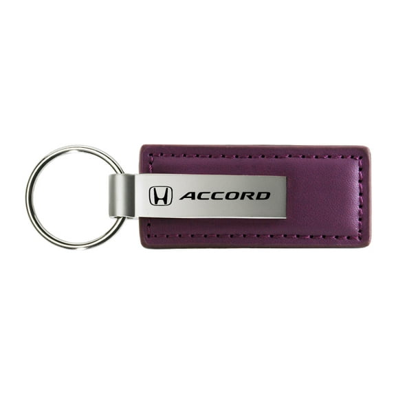 Honda Accord Rectangular Leather Key chain (Purple)