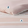 thumbnail image 7 of U by Bedsure Light Pink Comforter Set Queen 7 Pieces, Light Pink White Striped Bedding Sets All Season Bed in a Bag, 2 Pillow Shams, Flat Sheet, Fitted Sheet and 2 Pillowcases, 7 of 7