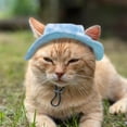 thumbnail image 3 of Minzimin Pet Hat with Ear Holes Sunscreen Cap, Adjustable String Dog Cat Summer Sun Hat,Cat Dog Bucket Hat for Birthday Party Costume Decoration Outdoor Hiking, 3 of 7