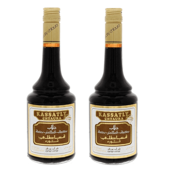 Kassatly Original Jallab Syrup - Date Flavored - 2 Pack - 20 Oz