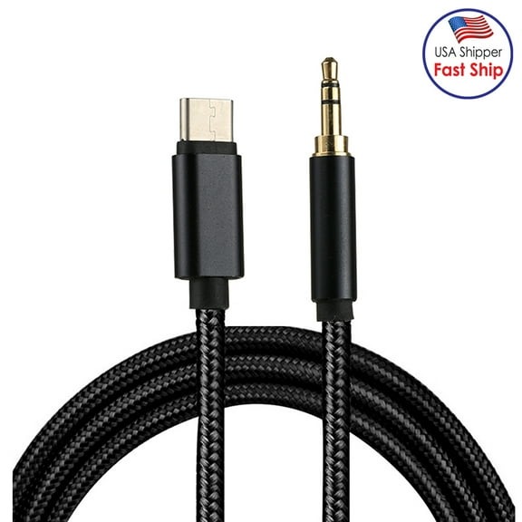 AMZER Type-C Male to 3.5mm Male Audio Cable - Black