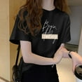 thumbnail image 5 of YDLCAFD Chemises à Manches Longues pour Femmes T-Shirt Imprimé Col Rond Manches Courtes pour Femmes, 5 of 5