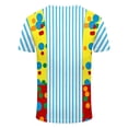 thumbnail image 5 of IWRICH Men's Clown T-Shirts Graphic Short Sleeve Carnival Circus Tops Crew Neck Holiday Funny Tees Blue XL, 5 of 5
