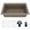 Concrete, variant on Karran Drop-In Quartz Composite 33 in. 1-Hole Single Bowl Kitchen Sink Kit in Concrete