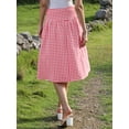 thumbnail image 3 of DARING DIVA Women's Summer Retro Below Knee Length Flared Skirts X-Small Red, 3 of 6