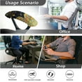 thumbnail image 7 of SCRAWLGOD Black Cat Floral Dustproof Computer Chair Cover with Armrest Slipcovers 4 Pieces Easy to Remove Rotating Chair Protector Breathable Swivel Chair Slipcover, 7 of 7