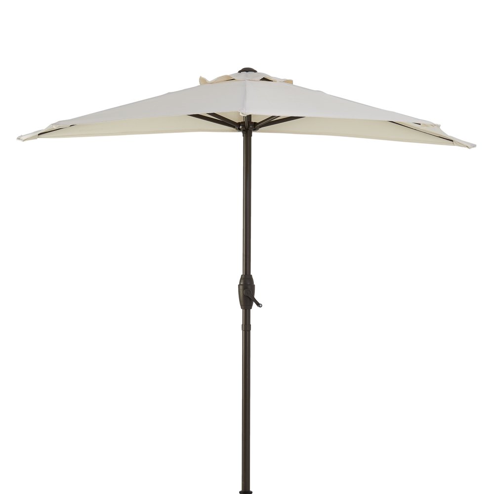 Mainstays Hillwood 7' White HalfRound Patio Umbrella