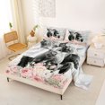 thumbnail image 2 of jejeloiu Marble Highland Cow Bed Sheets Kids,Farm Print King Sheets,4 Pieces, 2 of 6